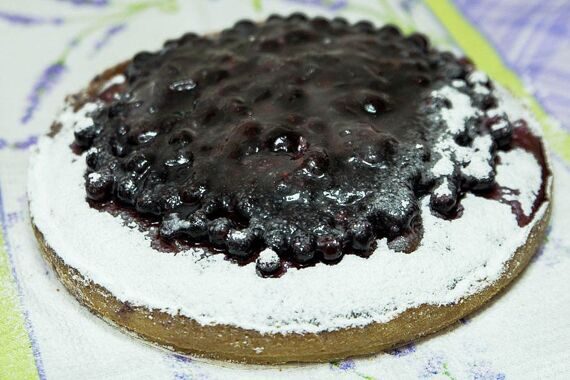 Пирог Мадлена со смородиной